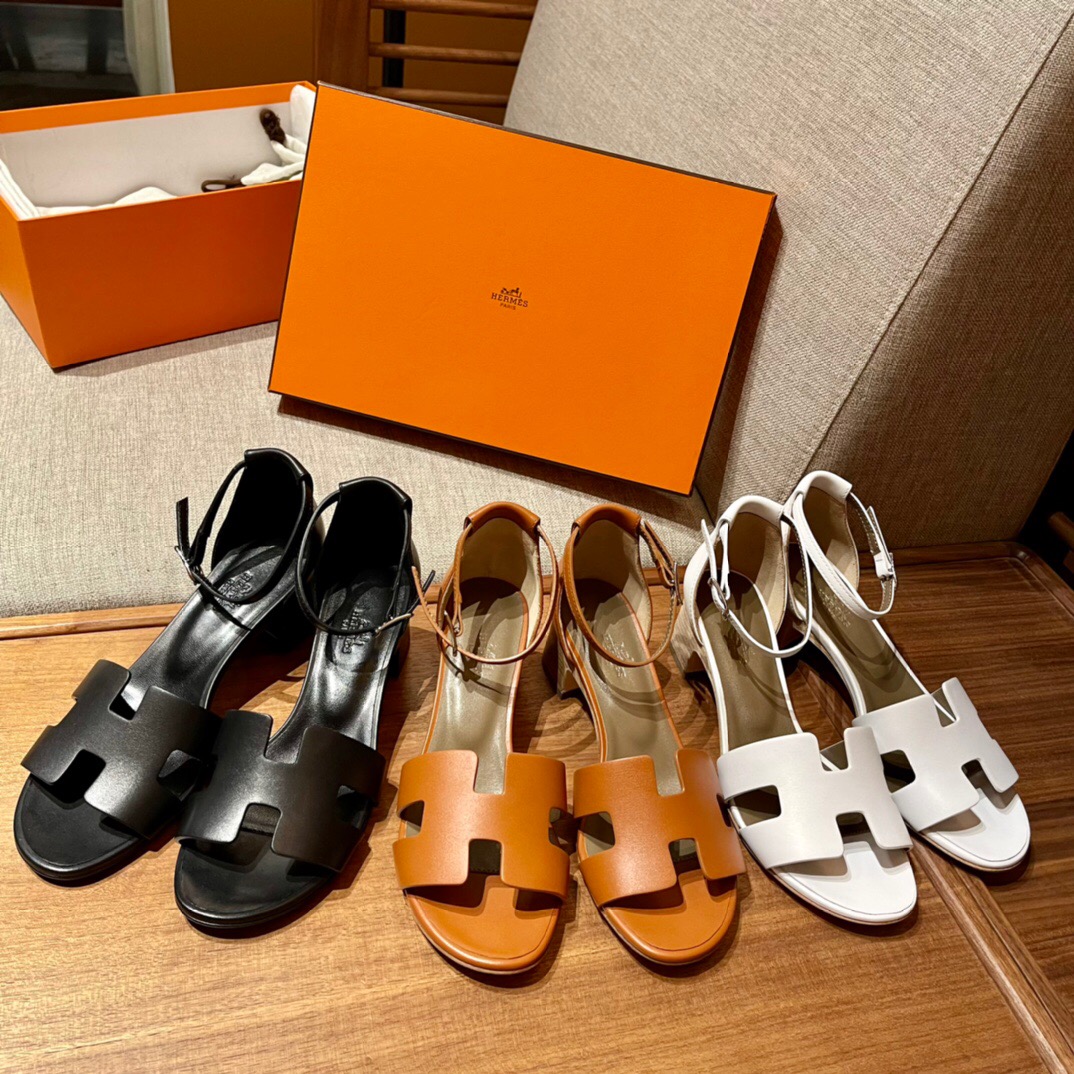 阿聯酋 科威特 愛馬仕2022年早春新款女士涼鞋 Hermes Encens 50涼鞋 純手工製作