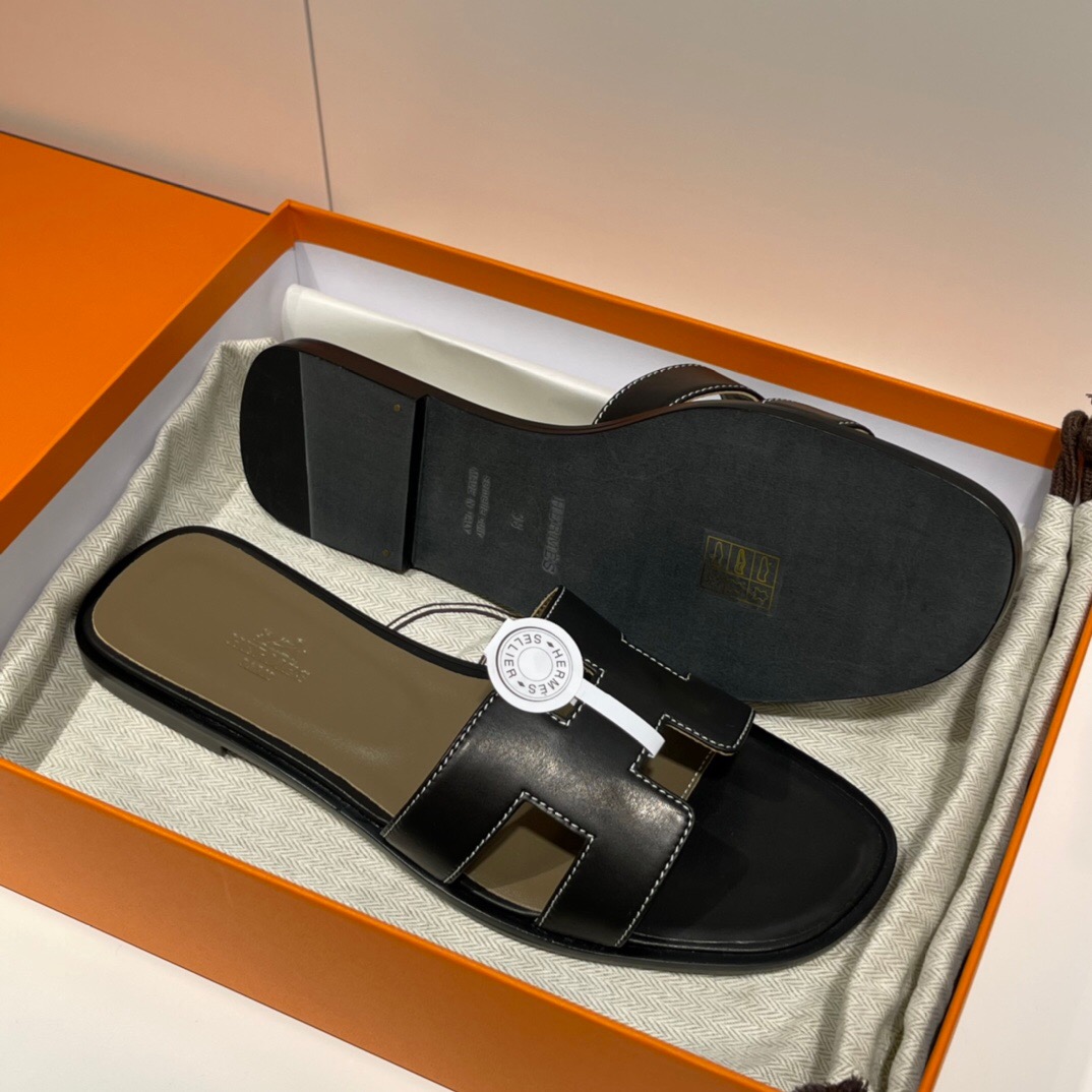 愛馬仕 Oran 涼鞋 Saudi Arabia Riyadh Hermes Oran sandal Swift 89 黑色 Noir