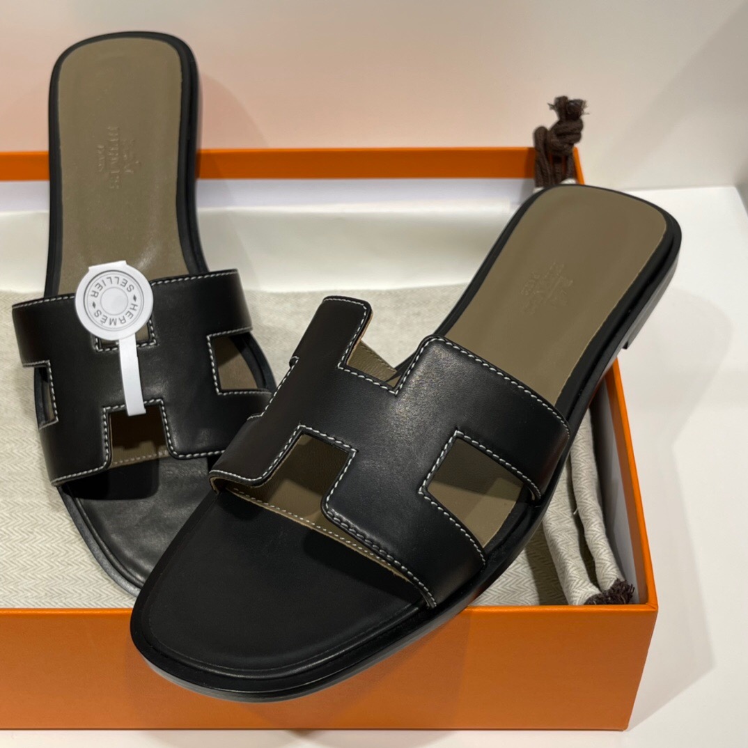 愛馬仕 Oran 涼鞋 Saudi Arabia Riyadh Hermes Oran sandal Swift 89 黑色 Noir