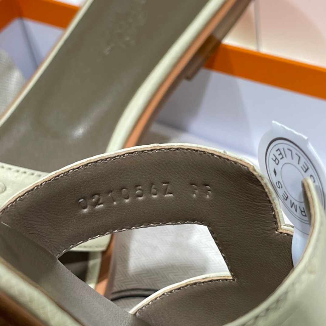 愛馬仕 Oran 涼鞋 Saudi Arabia Riyadh Hermes Oran sandal Ostrich 鴕鳥皮