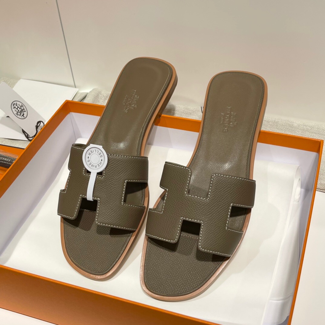 Singapore Hermes Epsom Oran 涼鞋 Oran sandal 18 大象灰 Etoupe