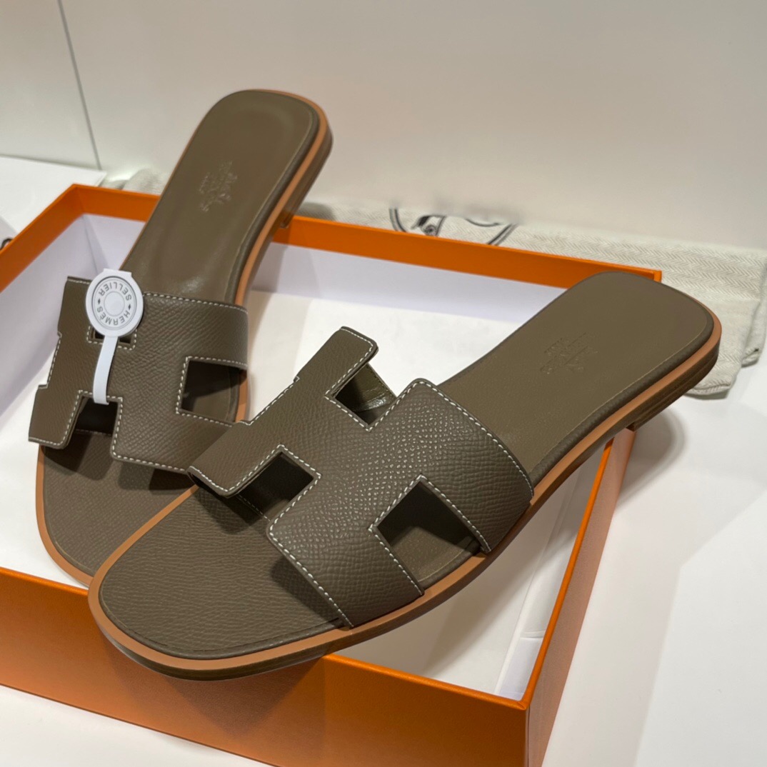 Singapore Hermes Epsom Oran 涼鞋 Oran sandal 18 大象灰 Etoupe