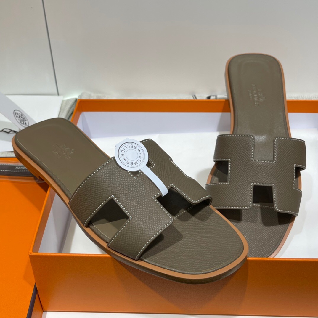 Singapore Hermes Epsom Oran 涼鞋 Oran sandal 18 大象灰 Etoupe