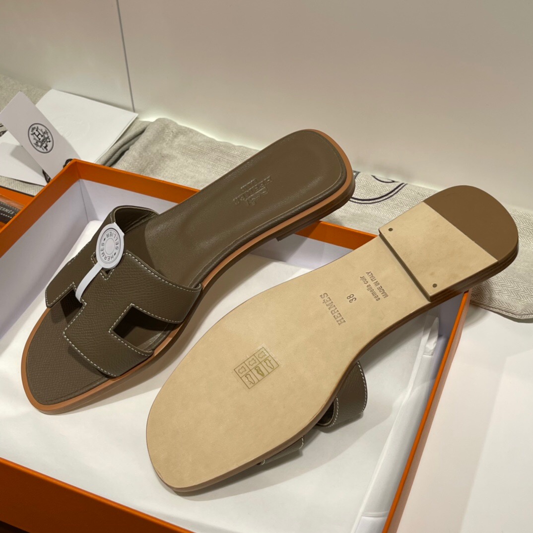 Singapore Hermes Epsom Oran 涼鞋 Oran sandal 18 大象灰 Etoupe