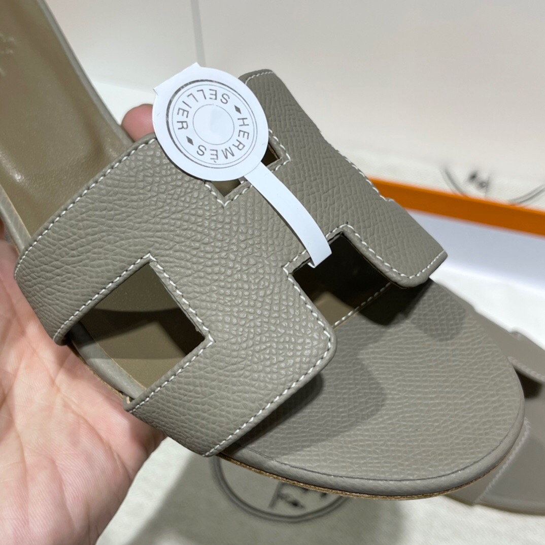 愛馬仕高跟涼鞋價格及圖片 Hermès Oran sandal M8 Gris Asphalte 瀝青灰