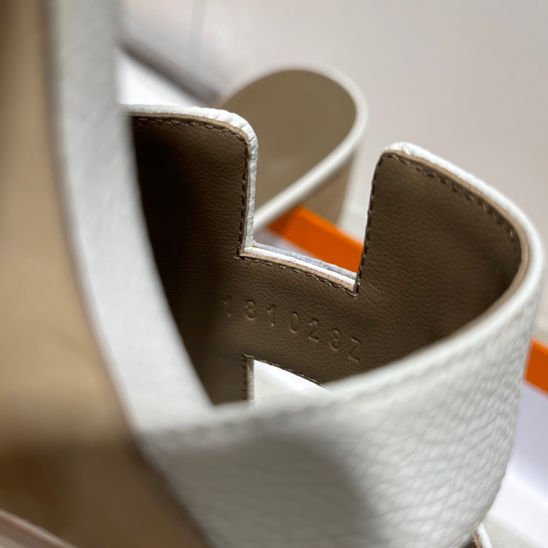 愛馬仕涼鞋價格及圖片 Hermès Epsom 小牛皮高跟涼鞋 Oran sandal