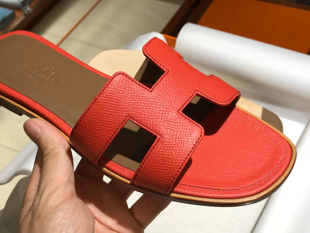 愛馬仕 Hermes Epsom Oran 涼鞋 拖鞋 Oran sandal 全手工蜜蠟線縫製