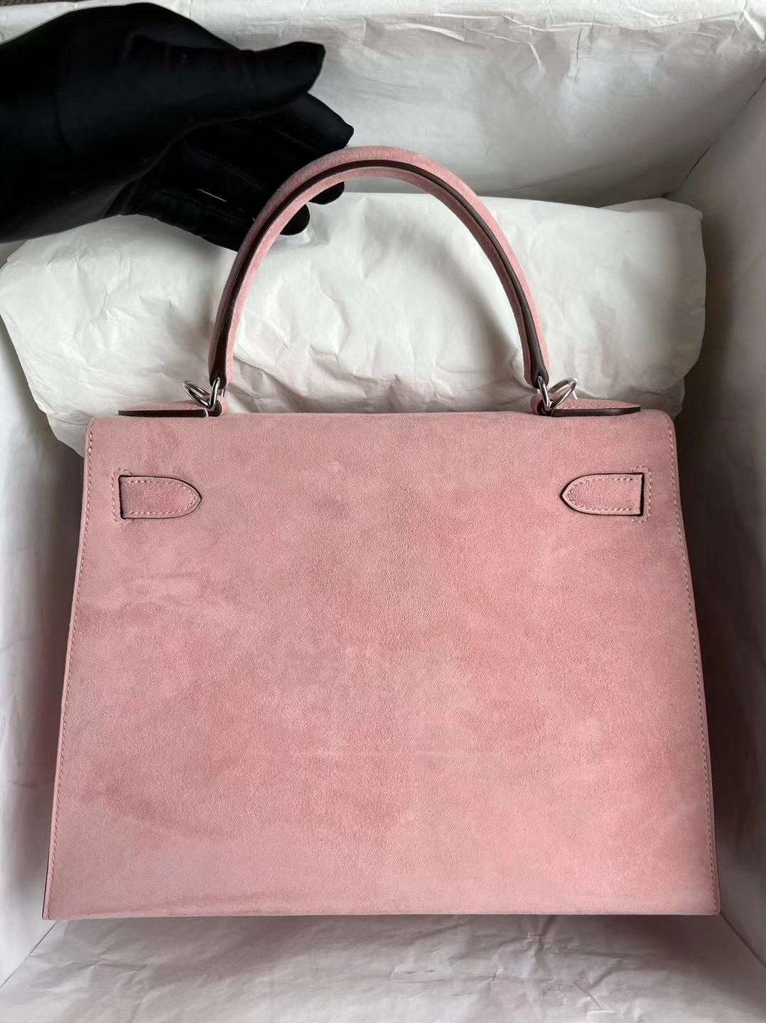 United Arab Emirates Hermes Kelly 28cm Doblis Suede 麂皮 1Q Rose Confetti