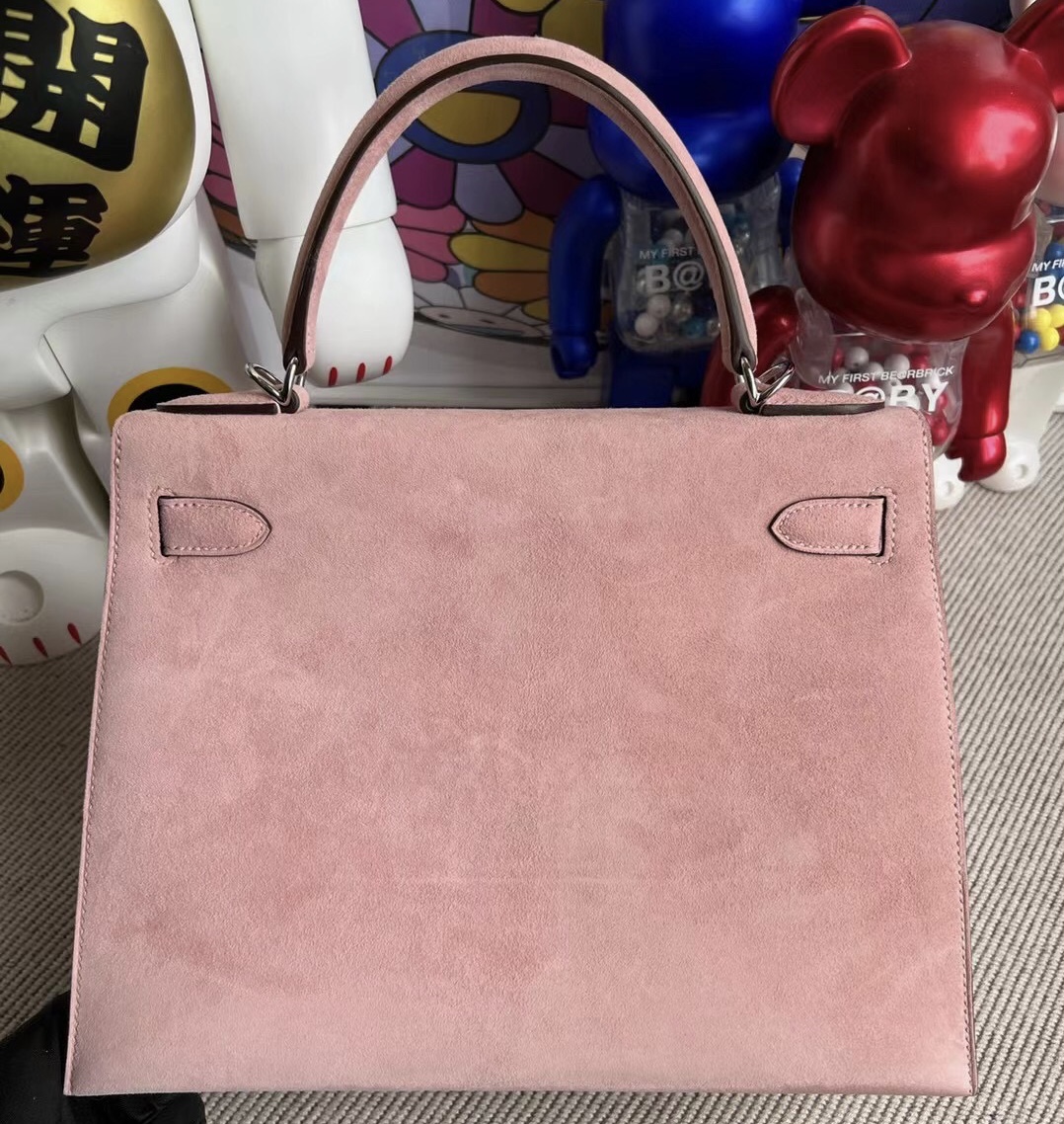 United Arab Emirates Hermes Kelly 28cm Doblis Suede 麂皮 1Q Rose Confetti