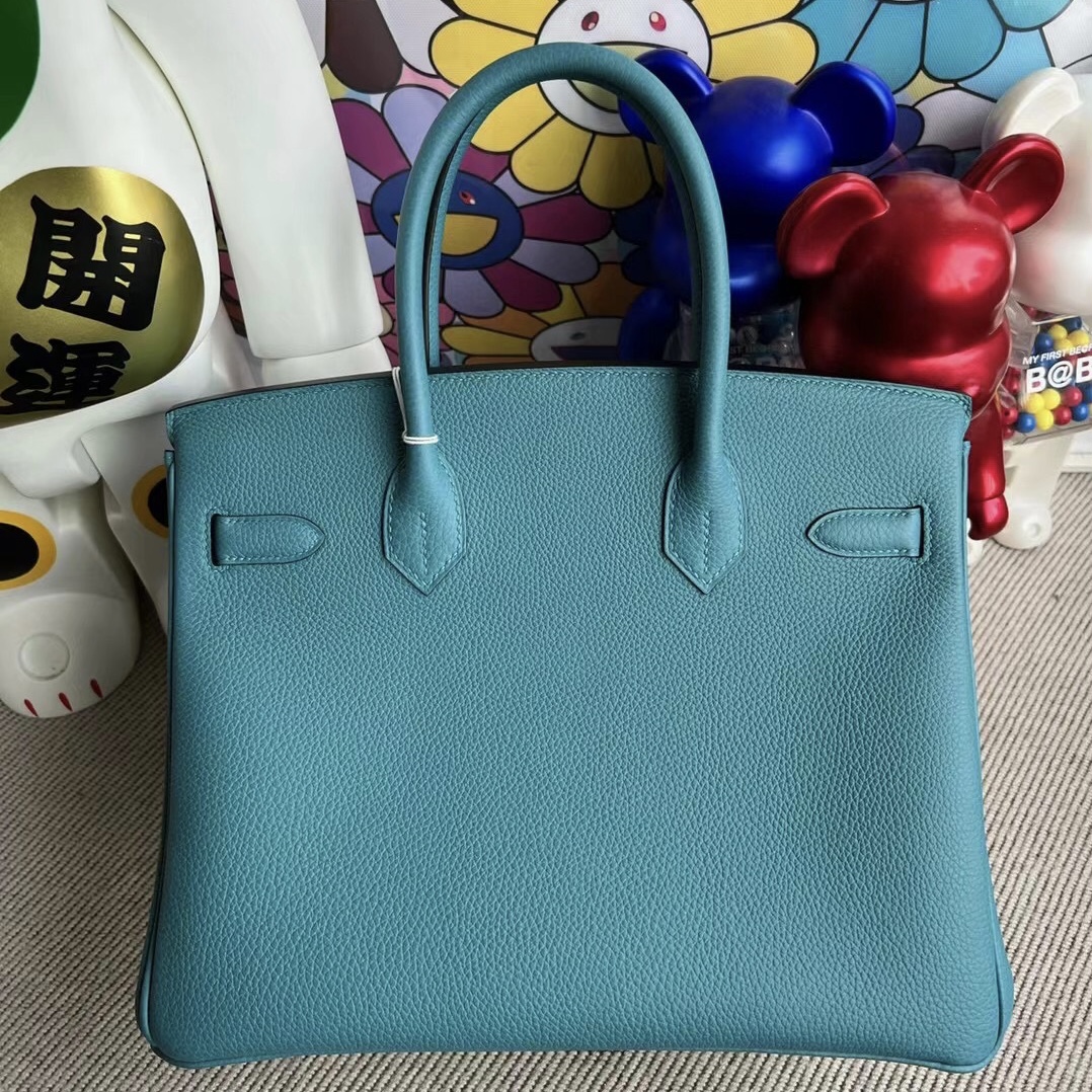 United Arab Emirates Hermes Birkin 30cm Togo皮 7B turquoise 松石藍 金扣