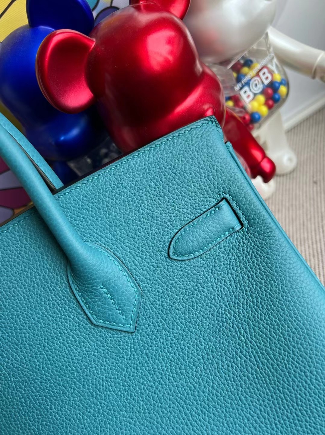 United Arab Emirates Hermes Birkin 30cm Togo皮 7B turquoise 松石藍 金扣