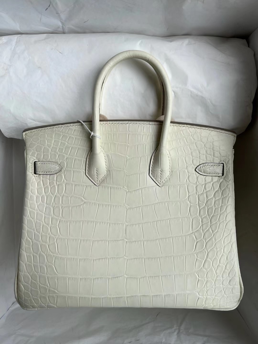 Kingdom of Saudi Arabia Hermes Birkin 25cm 8L Beton 冰川白 霧面美洲鱷魚