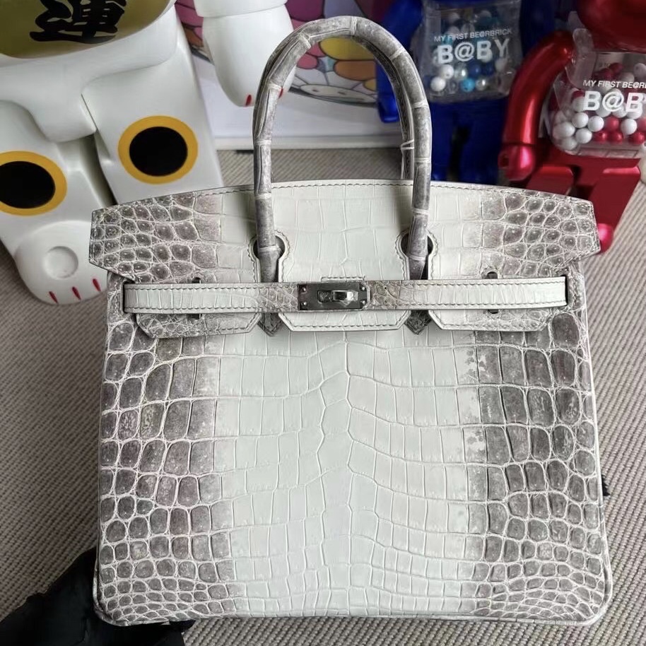 Indonesia Jakarta Hermes Birkin 25cm Himalayan 喜馬拉雅 CK01 BLANC Crocodile