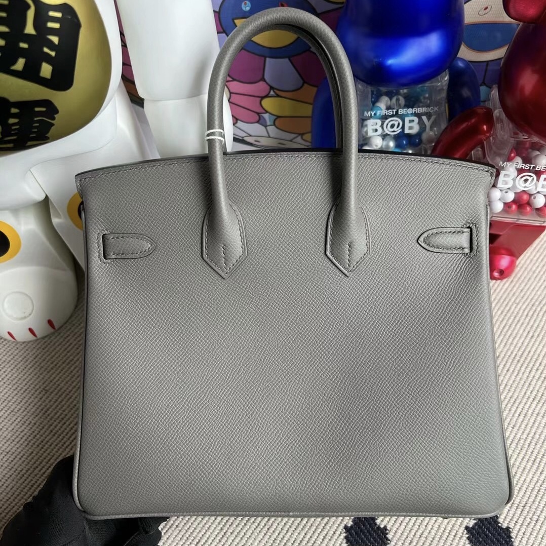 Hong Kong Hermes Birkin 25cm Epsom 0L Gris Meyer 積雨雲灰 銀扣