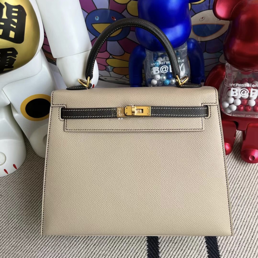 臺灣 Taiwan Hermes kelly 25cm Epsom HSS S2 Trench+47 Chocolate MGHW