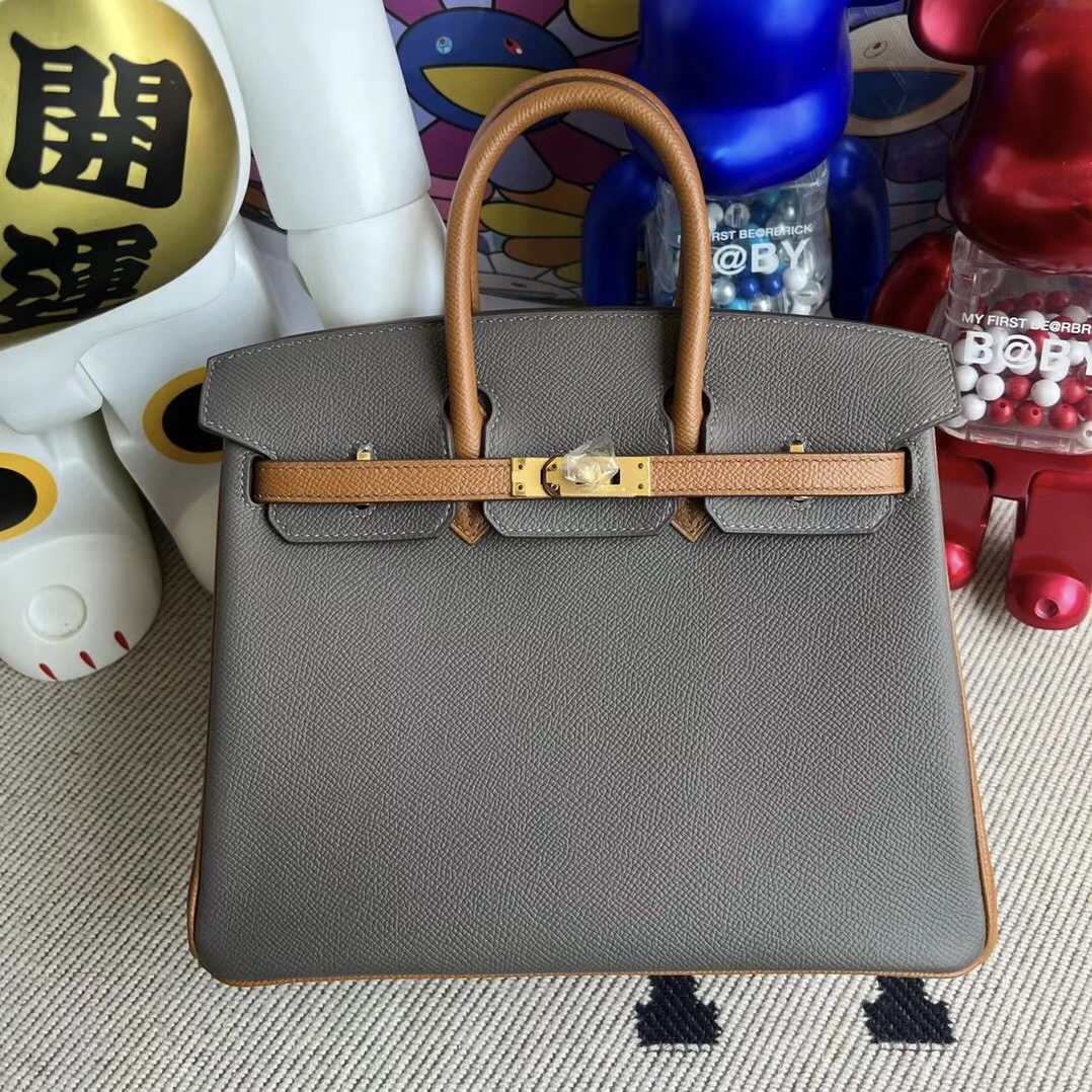 Canada Hermes Birkin 25cm Epsom HSS 8F Etain +37 Gold 金扣