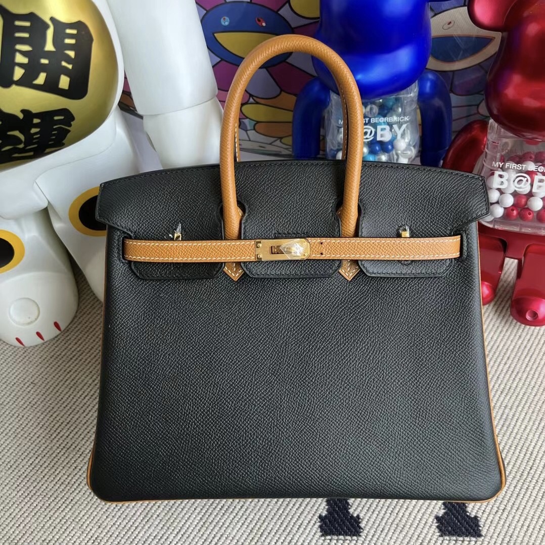 Australia Hermes Birkin 25 Epsom HSS 89 Noir+1H toffee 金扣