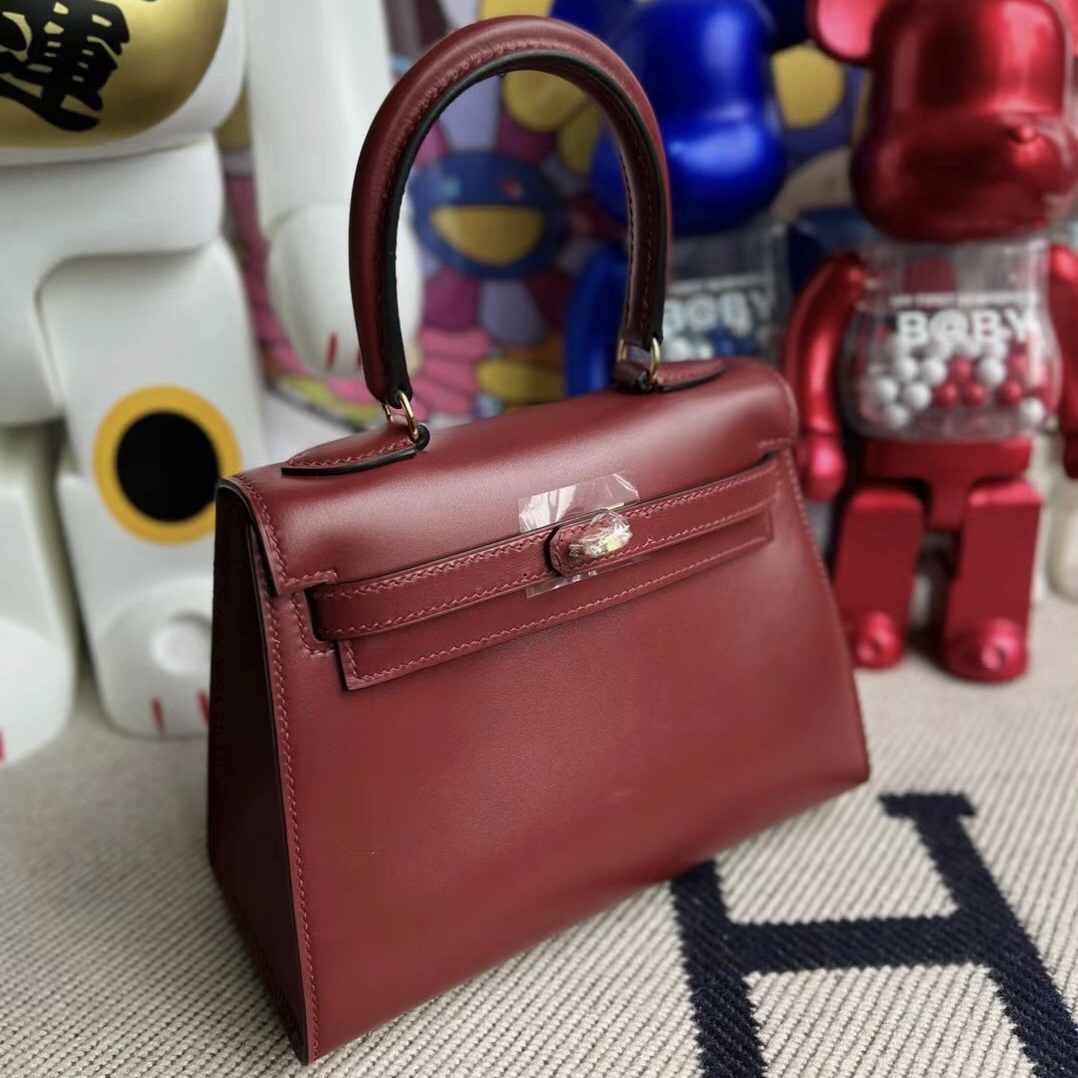 臺灣愛馬仕 Taiwan Hermes Kelly 20cm 大耳朵 Box 55 Rouge H 愛馬仕紅 金扣