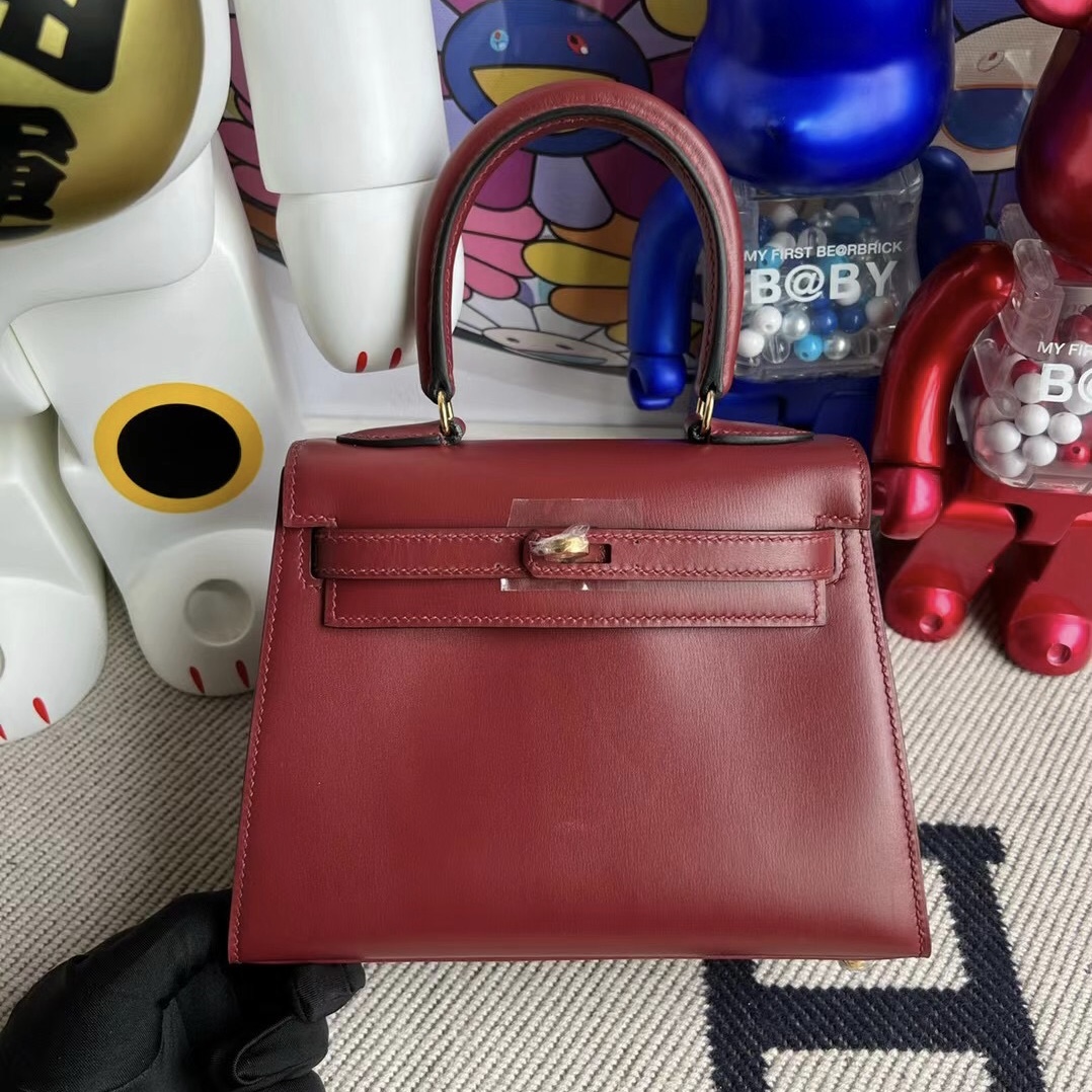 臺灣愛馬仕 Taiwan Hermes Kelly 20cm 大耳朵 Box 55 Rouge H 愛馬仕紅 金扣