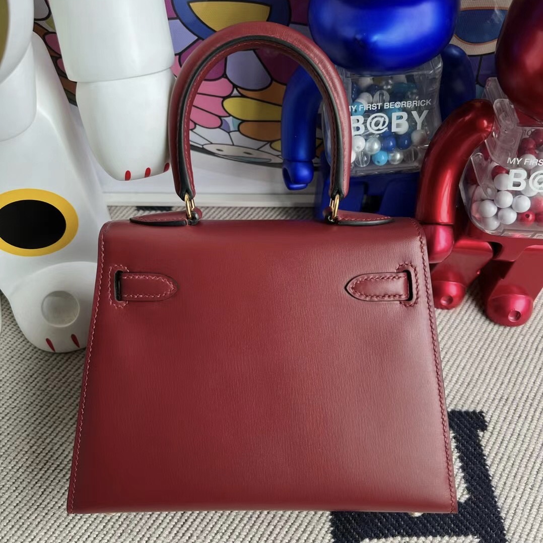 臺灣愛馬仕 Taiwan Hermes Kelly 20cm 大耳朵 Box 55 Rouge H 愛馬仕紅 金扣