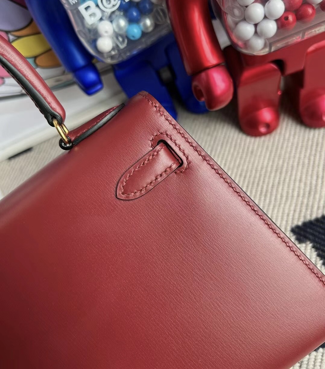 臺灣愛馬仕 Taiwan Hermes Kelly 20cm 大耳朵 Box 55 Rouge H 愛馬仕紅 金扣