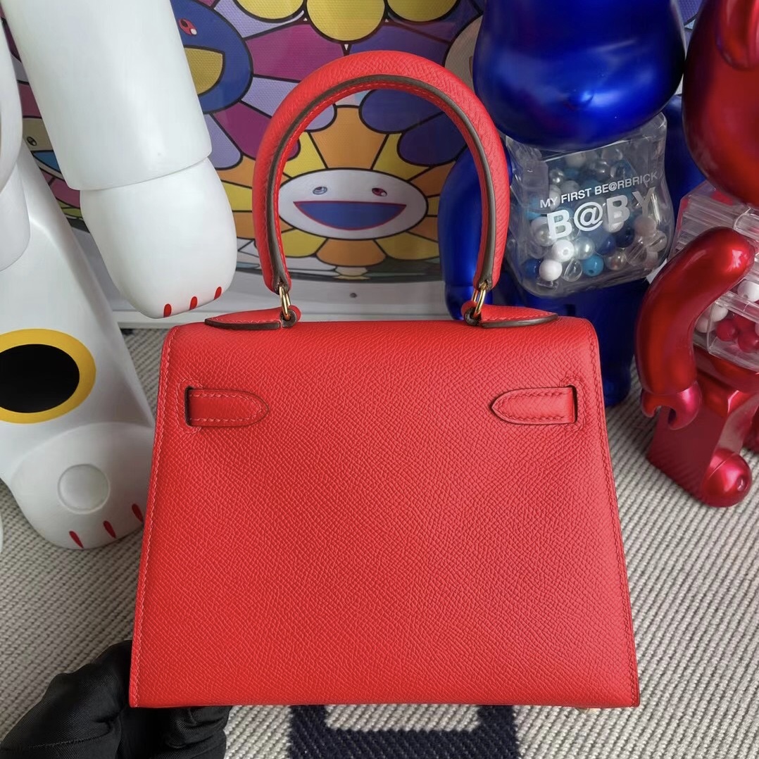 臺灣高雄市 愛馬仕 Taiwan Hermes Kelly 20cm 大耳朵 Epsom S3 Rouge de coeur