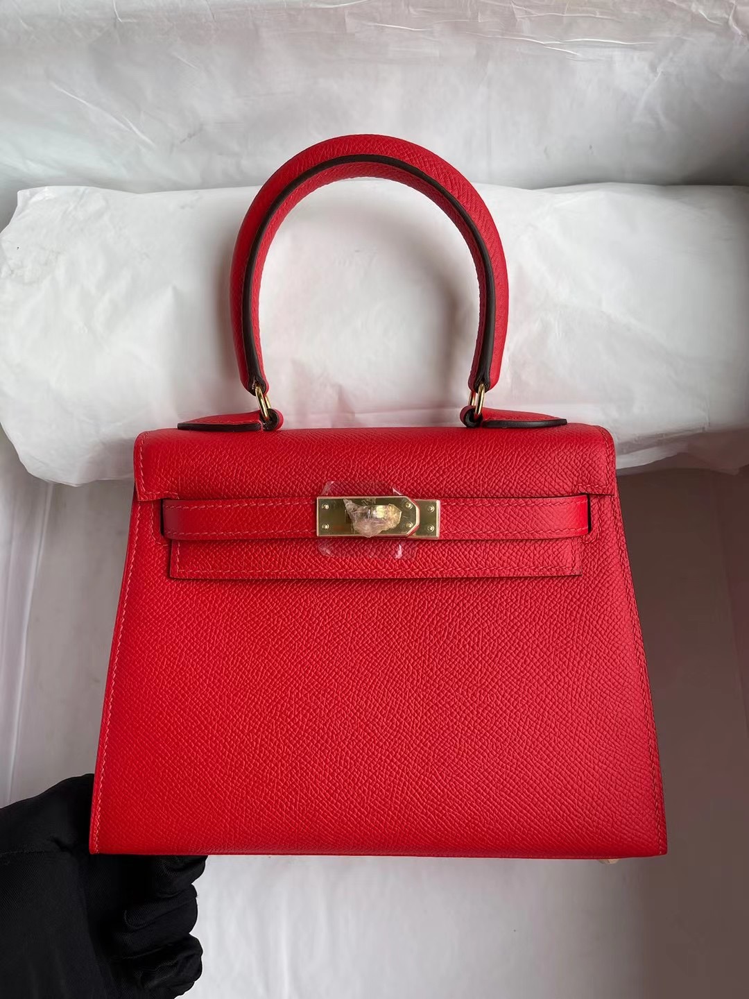 臺灣高雄市 愛馬仕 Taiwan Hermes Kelly 20cm 大耳朵 Epsom S3 Rouge de coeur