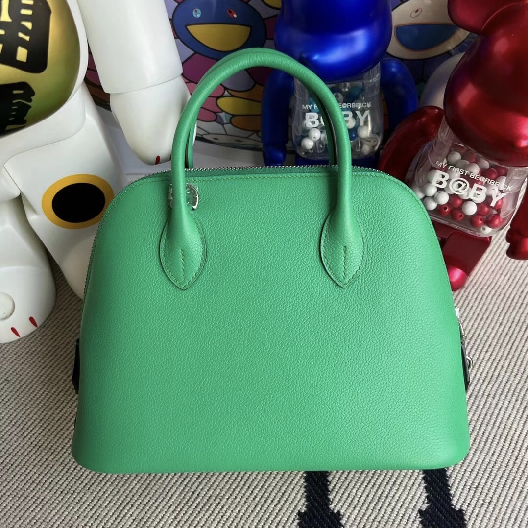 愛馬仕官方旗艦店 Hermès Bolide 25cm Evercolor 6W Menthe 薄荷綠