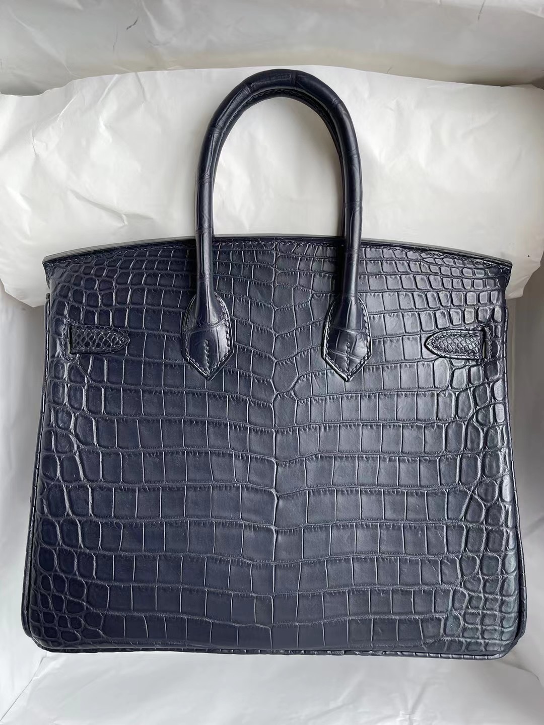 臺灣愛馬仕官網 Hermes Birkin 25cm 76 深海藍 Blue Indigo 霧面尼羅鱷魚