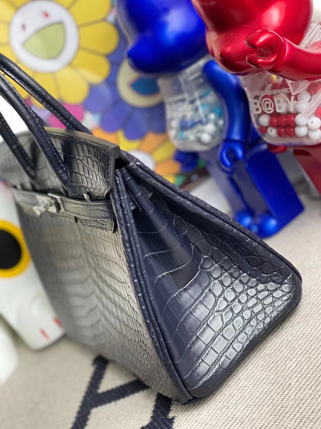 臺灣愛馬仕官網 Hermes Birkin 25cm 76 深海藍 Blue Indigo 霧面尼羅鱷魚