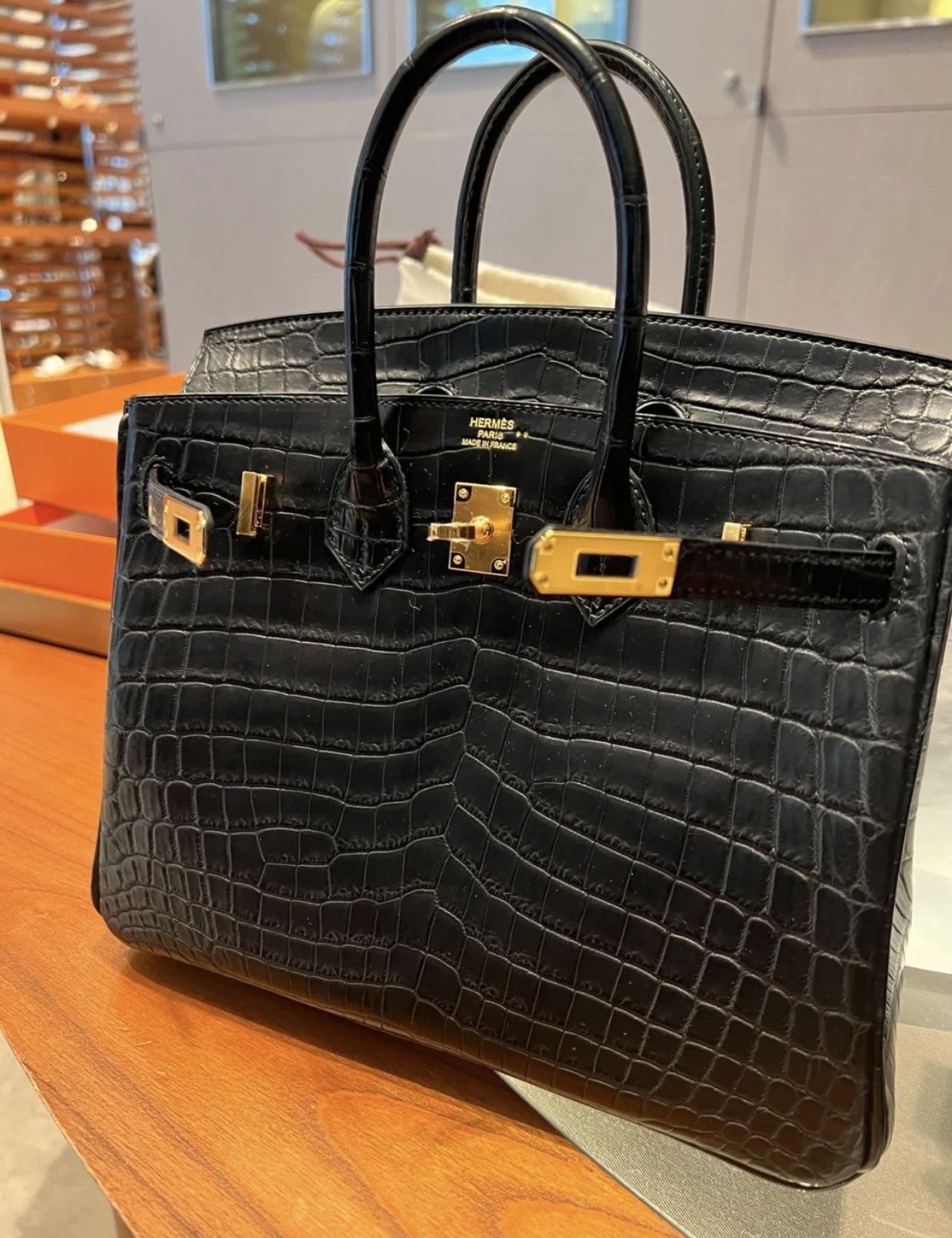 Hermès Birkin 25cm Chevre Noir內拼9V Jaune Dor 太陽黃拉絲銀扣馬蹄印