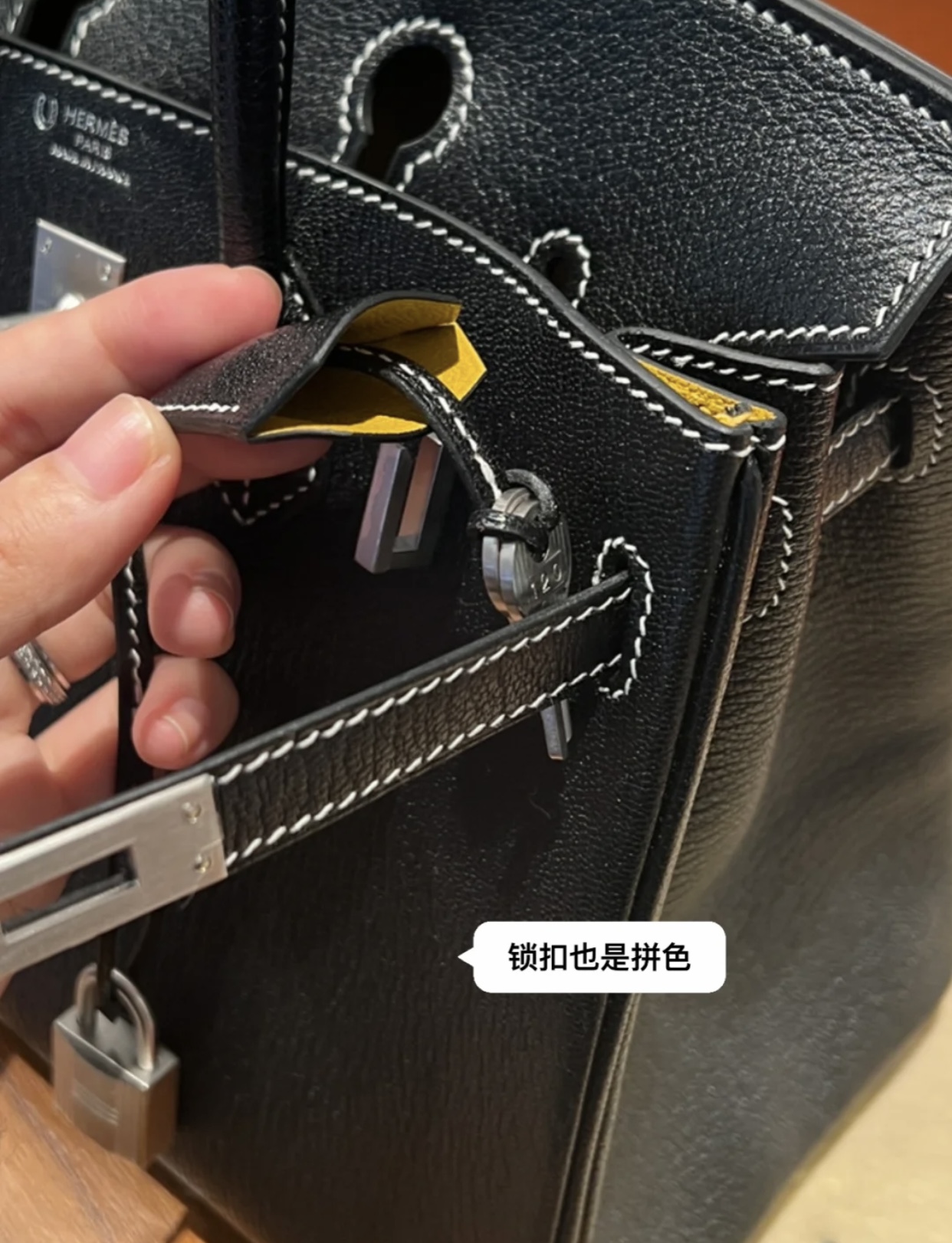 Hermès Birkin 25cm Chevre Noir內拼9V Jaune Dor 太陽黃拉絲銀扣馬蹄印