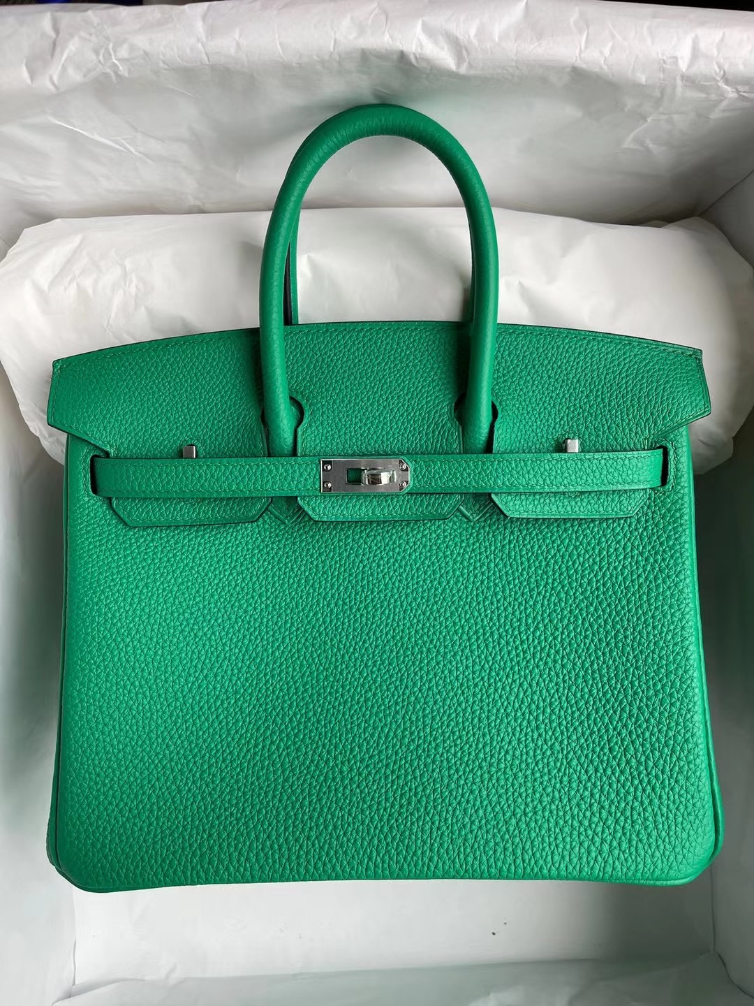 泰國愛馬仕官網 Hermès Birkin 25cm Togo 6W Menthe 薄荷綠 PHW 銀扣