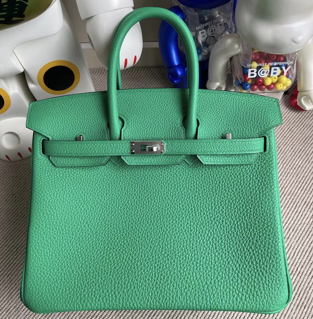 泰國愛馬仕官網 Hermès Birkin 25cm Togo 6W Menthe 薄荷綠 PHW 銀扣