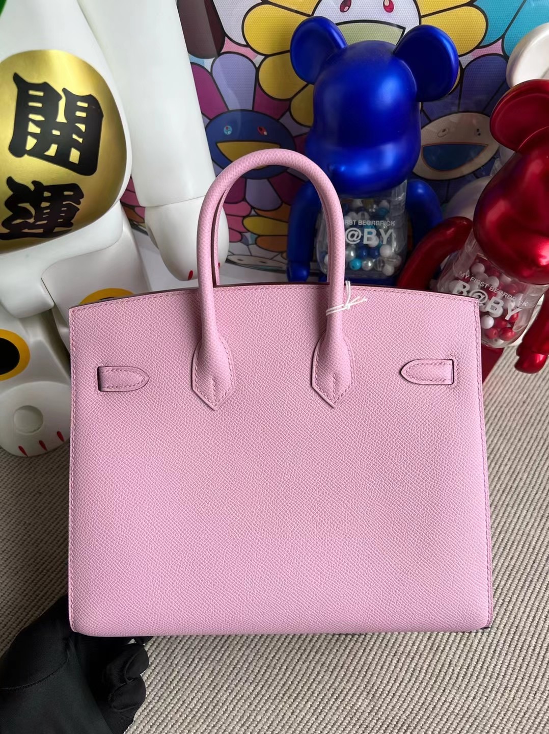 愛馬仕沙特官網 Hermès Birkin 25 外縫 Sellier Epsom X9 Mauve Sylvestre