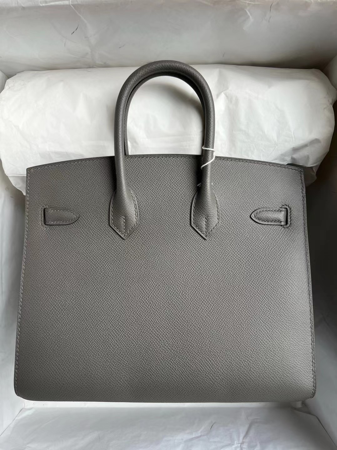 愛馬仕沙特網購網站 Hermès Birkin 25 外縫 Sellier Epsom 0L Gris Meyer 積雨雲灰 金扣