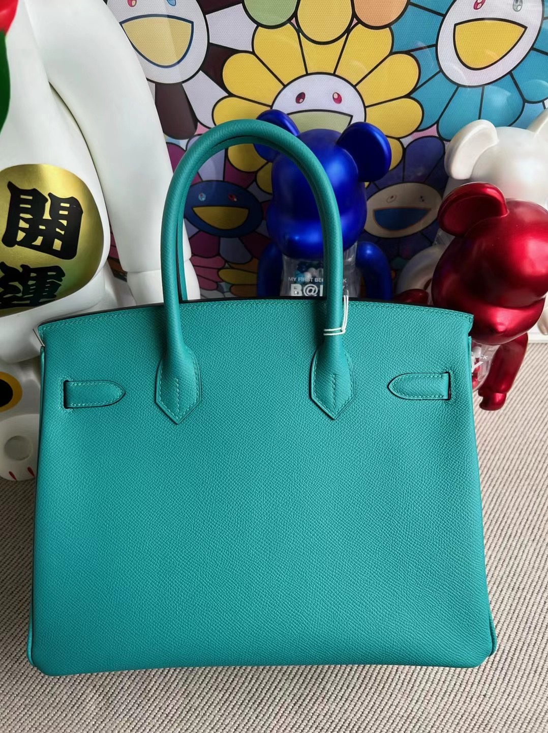 泰國愛馬仕官網 Hermès Birkin 30cm Epsom 7F Blue Paon 孔雀藍 金扣