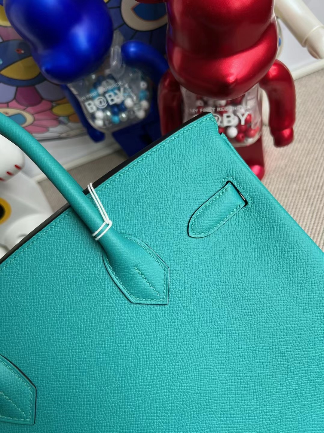 泰國愛馬仕官網 Hermès Birkin 30cm Epsom 7F Blue Paon 孔雀藍 金扣