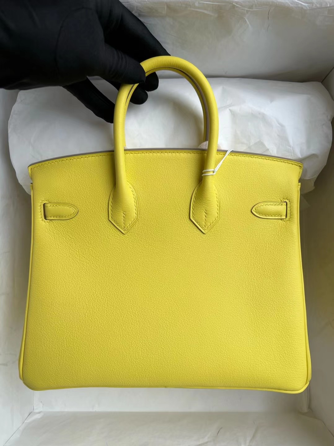 Hermès Birkin 25cm Swift 9R Lime 檸檬黃 Gold Hardware 全手工蜜蠟線縫制