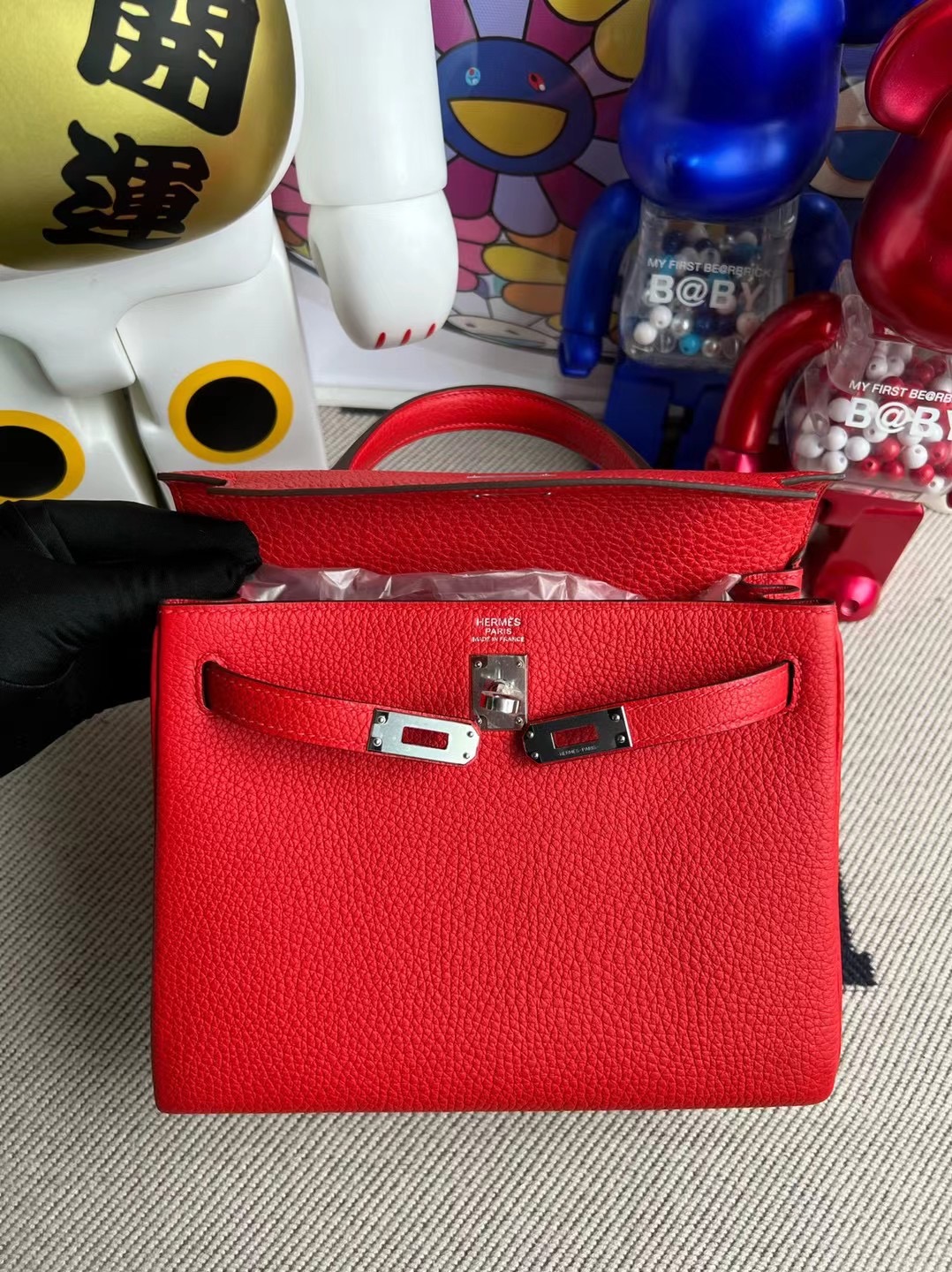 Hermès Kelly 25cm Togo S3 Rose de coeur 心紅色 Palladium Hardware