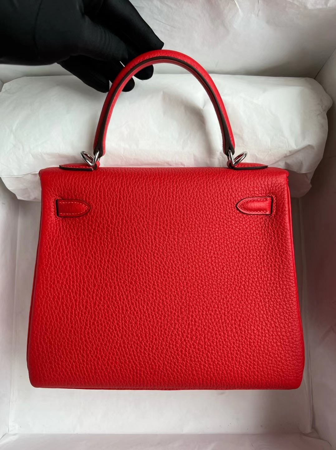 Hermès Kelly 25cm Togo S3 Rose de coeur 心紅色 Palladium Hardware