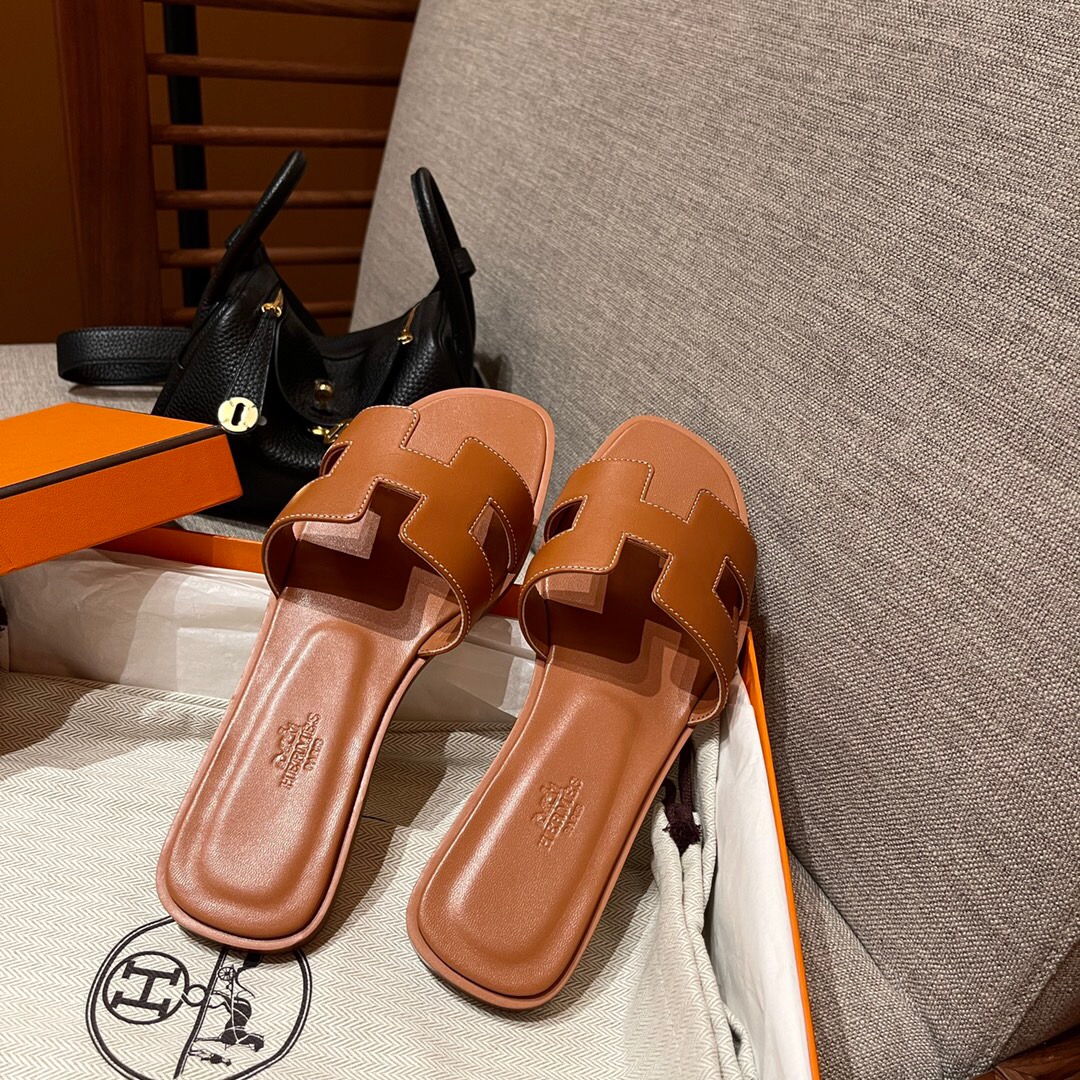 愛馬仕涼鞋 拖鞋 Saudi Arabia Hermes Oran sandal Swift calfskin