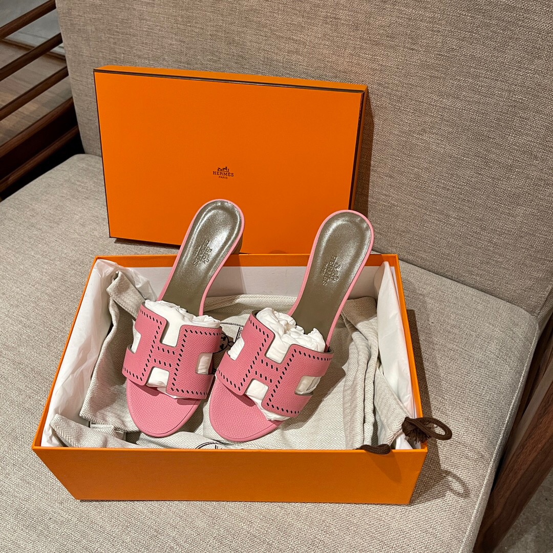 愛馬仕涼鞋圖片及官網價格 Hermès Oran sandal 1Q Rose Confetti Epsom 小牛皮