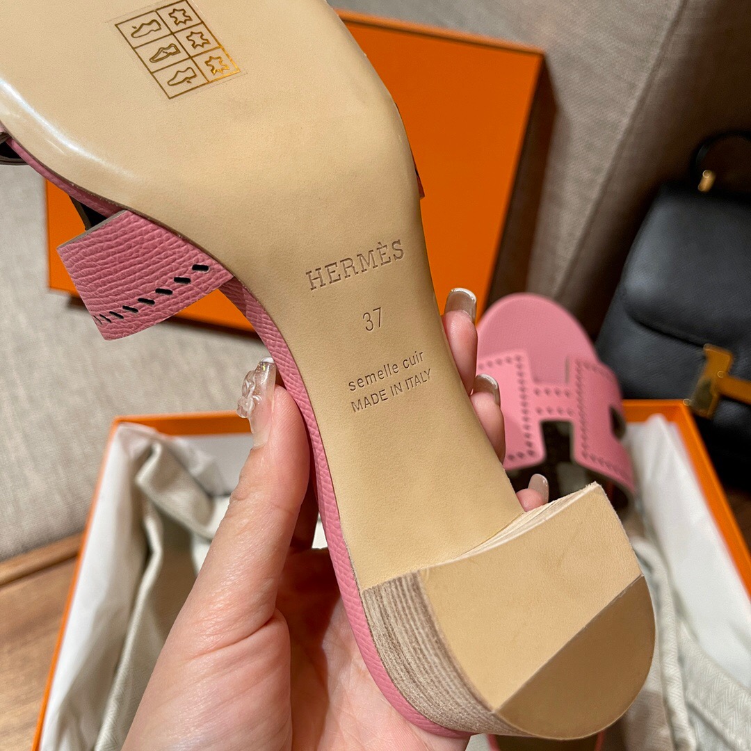 愛馬仕涼鞋圖片及官網價格 Hermès Oran sandal 1Q Rose Confetti Epsom 小牛皮