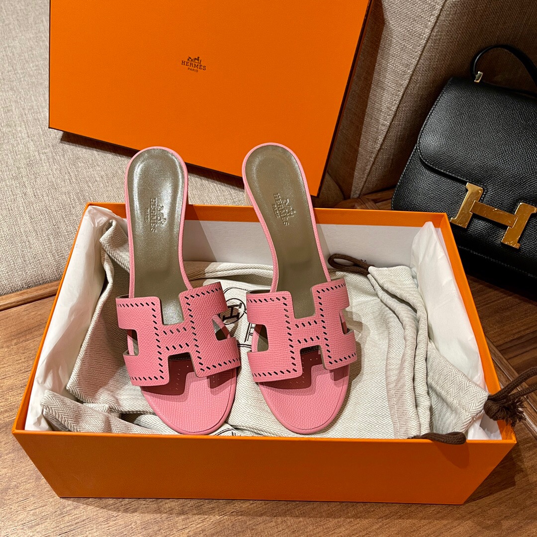 愛馬仕涼鞋圖片及官網價格 Hermès Oran sandal 1Q Rose Confetti Epsom 小牛皮