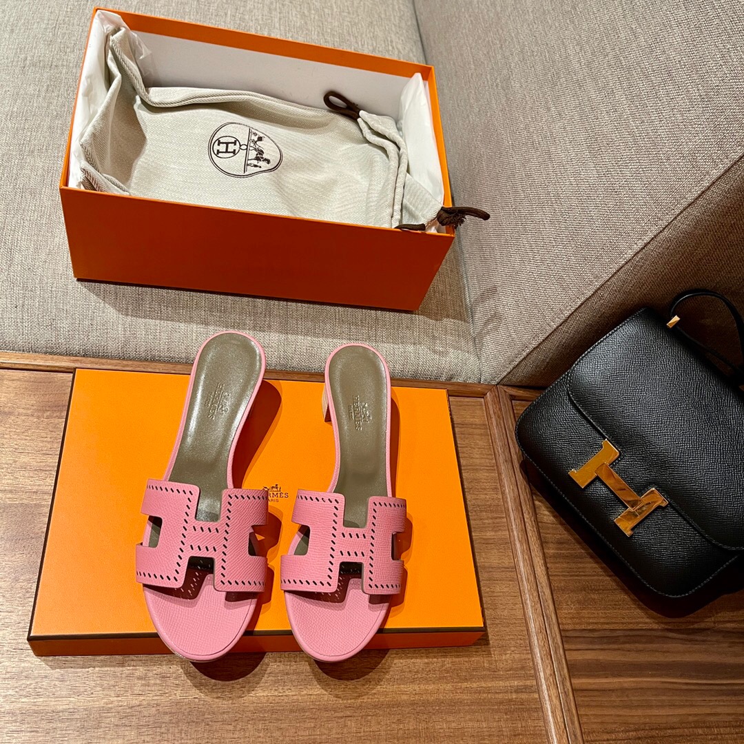 愛馬仕涼鞋圖片及官網價格 Hermès Oran sandal 1Q Rose Confetti Epsom 小牛皮