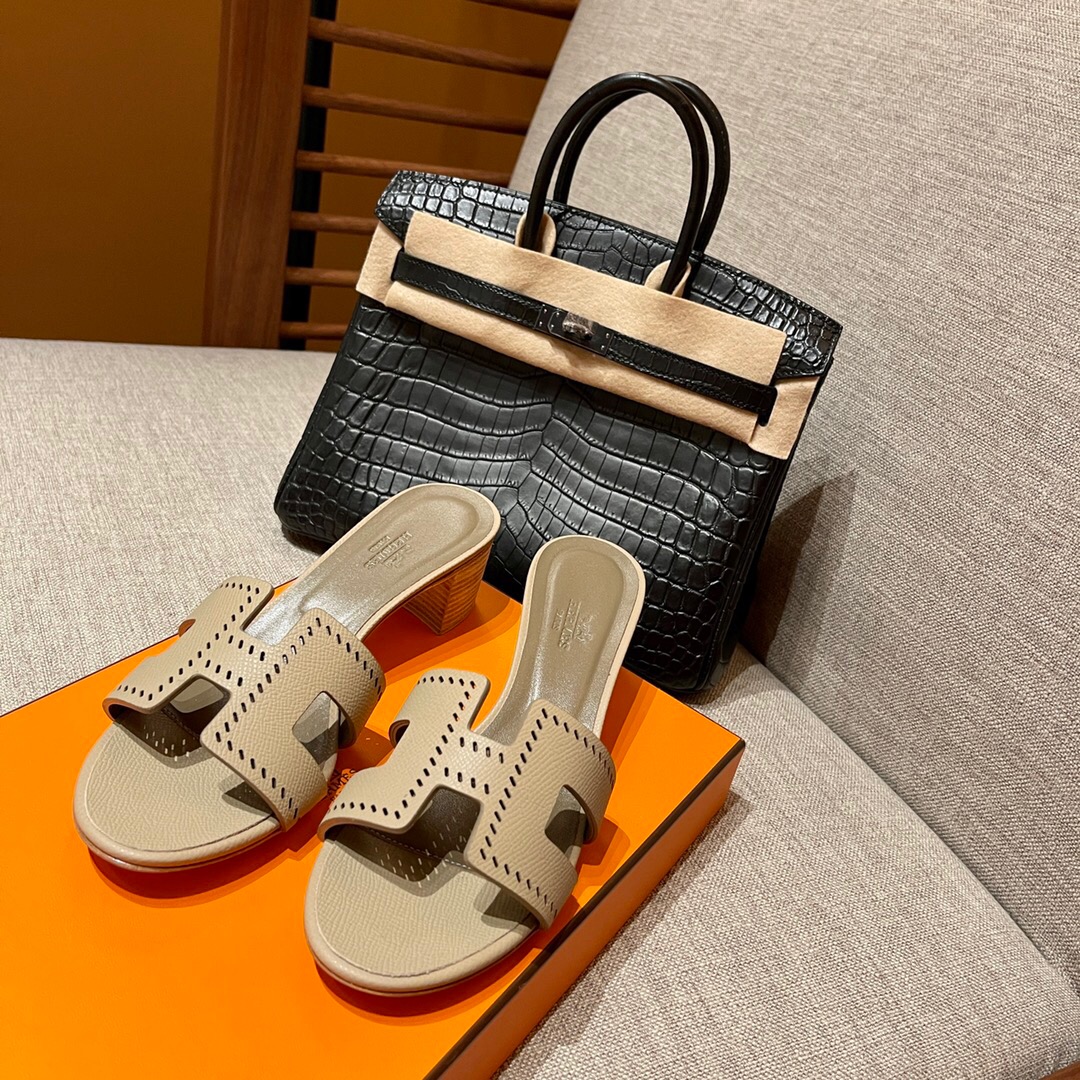 香港愛馬仕高跟涼鞋價格 Hermès S2 Trench 風衣灰 Oran sandal Epsom