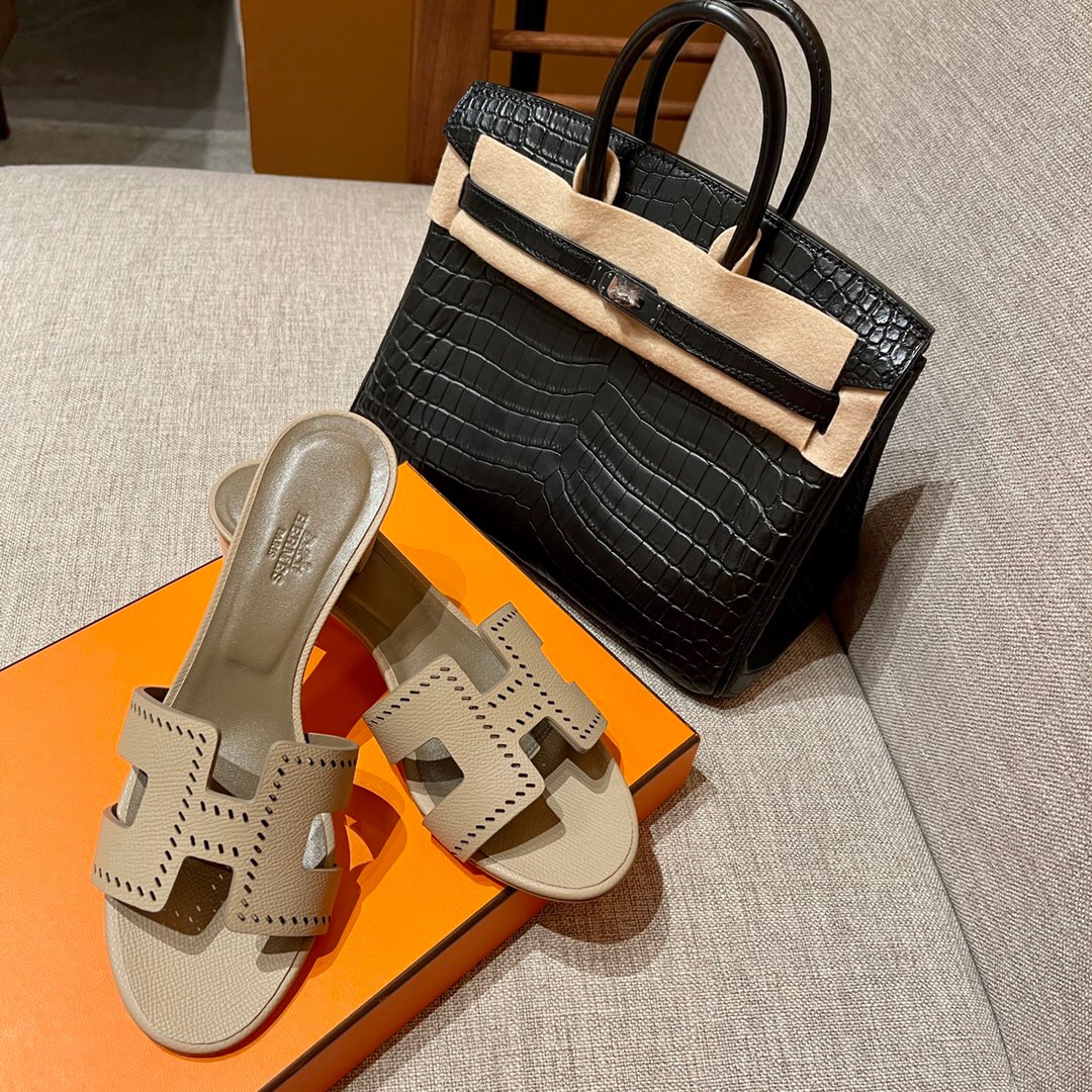 香港愛馬仕高跟涼鞋價格 Hermès S2 Trench 風衣灰 Oran sandal Epsom