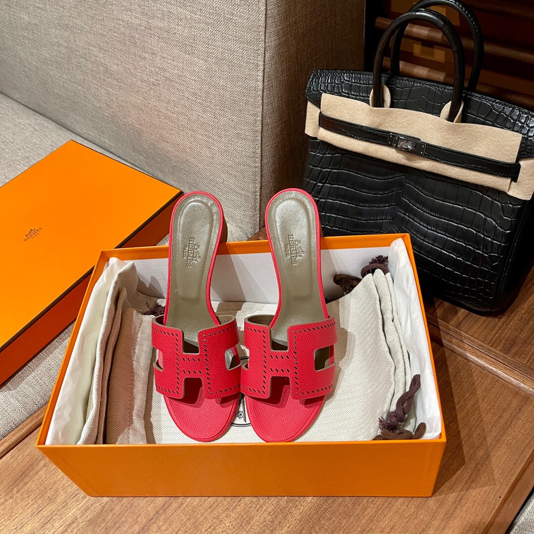 愛馬仕高跟涼鞋價格 Hermès Q5 Rose casaque Oran sandal Epsom