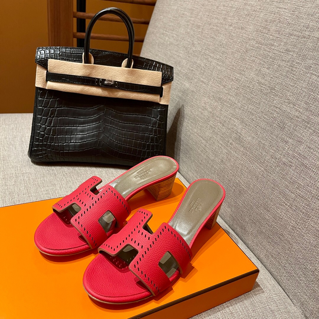 愛馬仕高跟涼鞋價格 Hermès Q5 Rose casaque Oran sandal Epsom